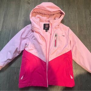 Girls pink winter coat. Size 6/6X